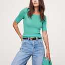 Fashion Waist Belt with Gold Buckle Women's Belts for Jeans Stylish Leather Belts for Women (Black)