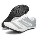 Men Women Track and Field Shoes Kids Spikes Track Sneakers Boys Girls Running Nail Footwears (10,Gray)