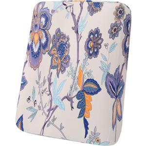hyha Printed Couch Cushion Covers, Floral Sofa Covers Washable for Cushion Couch, Stretch Pattern Outdoor Cushion Covers for Patio Furniture with Elastic Bottom(Back Cover M, Vintage Flower) (Beige)