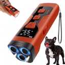 Dog Bark Deterrent Devices, 3X Ultrasonic Anti Barking Device for Dogs, 4 Frequencies 5 Training Modes 65ft Safer Alternatives to Bark Collars, Portable Design with Display for All Dogs (Blood Orange)