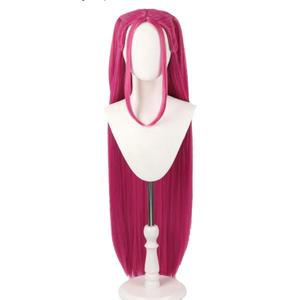 Pink Wig Synthetic Mardi Gras Long Wig – 37-Inch Dance Costume for Halloween Parties, Stage Performances & Themed Events (Pink)