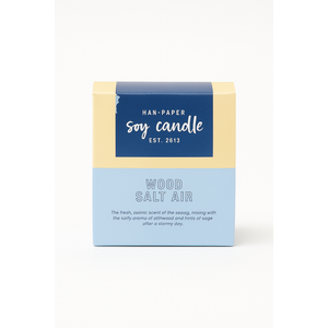 Hand-Poured Soy Cable 9oz Drift Wood Salt Air