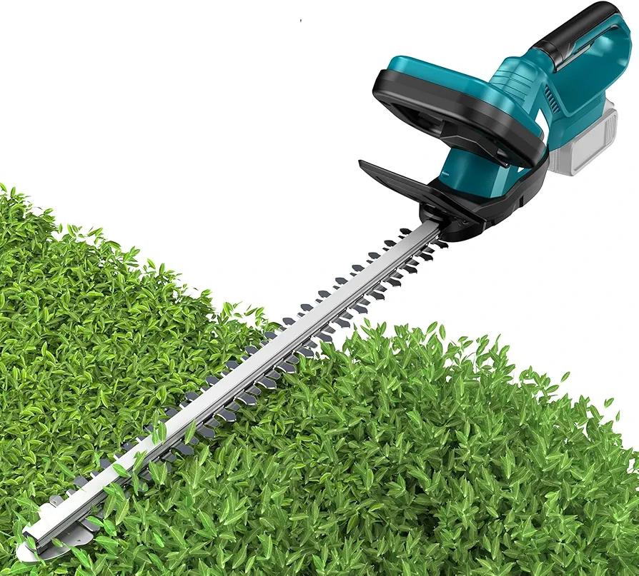 Cordless Hedge Trimmer for 18V Makita Battery, Electric Bush Trimmer 22 Inches Dual-Action, 3/4" Cutting Capacity Handheld Shrub Pruning Trimmer for Garden, Grass, Lawn(NO Battery)