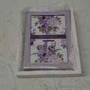 Laura Ashley 4x6 Lavender Enamel Picture Frame, Silver Metal Edge with Easel, for Countertop, Counterspace, Tabletop Display, Bookshelf, Desk, Wall Dcor, Photo Gallery (4x6, Lavender W/Silver)