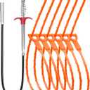 Oanie 7 Pack Drain Cleaner - 25inch Hair Clog Remover Tool, Sticks To Drain Hair, Sink Snake for Shower, Kitchen Sink, Bath Tub, Bathroom