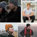 FURTALK Beanie for Men Women Cuffed Thick Knitted Unisex Winter Hat Beanies Skull Cap (Brown)