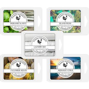 Fresh & Clean 5 Pack Wax Melt. 16 Ounce 5 Pack. 100% USA Made Variety - Plant Based Soy - Warmer Cubes