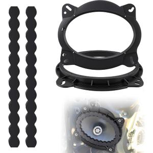 69 Inch Front Door Speaker Adapter Bracket with Foam Baffle Strips, Compatible with Lexus/Toyota/Subaru/Nissan/Scion Select 2002-UP Vehicles, Aftermarket Speaker Mounting Spacer Ring, 1 Pair