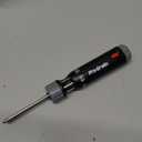 Pro-Grade Screwdrivers, Precision Bit Driver, 12-in-1 Tool, Plastic Handle, Ratcheting, Phillips, Slotted, Hex, Star, Dual End Bits.