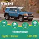 16" 14" 14" 10" Windshield Wiper Blades Replacement for Toyota FJ Cruiser 2007 2008 2009 2010 2011 2012 2013 2014 Premium All Weather Front Rear Wipers Set - OEM Quality (Pack of 4)