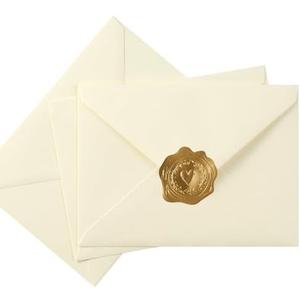 Toperd 50 Pack A6 Envelopes for 4 x 6 Greeting Cards, Birthday Party, Photos, Baby Shower and Wedding Invitation Cards, 6 1/2 x 4 3/4 Inches (Cream Color)