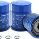 3PCS Oil Filter - Upgraded Version CMDOCK 15400-PLM-A02 + Washers,Compatible with Honda Accord,CR-V, CivicOdyssey and Acura Oil Filter Systems (3)