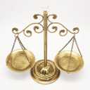 Antique Vintage Libra Jewelry Tower | Fairness Balance Scale | Lawyer Office Dcor | Law Art Vintage Style Sculpture | Unique Gift Ideas for Attorney Law Student Judge Retirement | Bronze