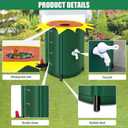 DTXFCER Collapsible Rain Barrel, Rain Water Collection Barrel with 1000D Oxford Cloth, Portable Rainwater Collection System with Spigot and Overflow Kit (42Gallons)