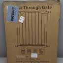 Fairy Baby Narrow Baby Gate for Stair, 22.8"-25.5" Wide Pressure Mounted Pet Gate for Doorway, Easy Walk Thru Child Safety Gate, White