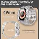 for Apple Watch Ultra 3/2/1 49mm Case, Rugged Case with Band for Apple Watch 49mm One-Click Open Design and Military Grade Shockproof Bumper Cover for Men and Women (White and Steel)