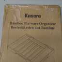 Kitsure Silverware Organizer - Expandable Bamboo Kitchen Drawer Organizer for Cooking Utensils and Cutlery, Sturdy & Thickened Kitchen Organizers and Storage Solution, X-Large, Natural