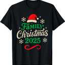 Family Christmas 2025 Matching Group Outfit Xmas Santa Squad T-Shirt Medium