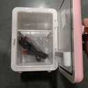 Skincare Fridge - 4L Makeup Fridge for Refrigerating Makeup, Skincare and Food, Mini Fridge for Bedroom, Office and Car, Cooler and Warmer, Beverage Cooler, Leather Pink