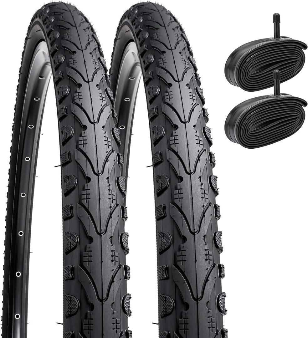 YUNSCM 26" Bike Tires 26 x 1.75/47-559 and 26" Heavy Duty Bike Tubes Compatible with 26x1.50 26x1.75 26x1.90 Bike Bicycle Tires and Tubes (Y-709)