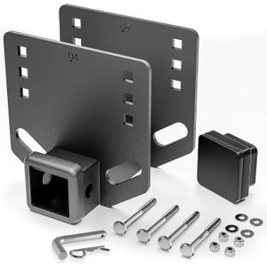 YZONA Tow Hitch 2 Inch, RV Bumper Hitch Trailer Receiver, Fits 2" to 4" Rear Beams, 3500 LBS Capacity Upgrade Towing Adapter Openning for Camper Cargo Carrier Bike Racks RV Tire Carrier Ball Mounts