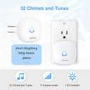 Wireless Motion Sensor Door Chime: Business Entry Doorbell Indoor Motion Detector Buzzer (500Ft Range, 32 Tunes, 5 Level Volume) Store Entrance Alert Bell Bed Alarm for Elderly Dementia Patients