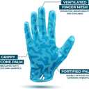 Repsters RPG1 Football Gloves - Mens Elite Trendy Wide Receiver Gloves  Extra Sticky Grip Football Gloves for Game Day, Training, High School and College - Adult and Youth Sizes (Azure)