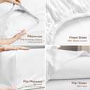 2 Pack Twin XL Sheet Set, 4 Pieces, Hotel Luxury Bedsheet 16" Deep, White | Extra Soft Bedsheet Set, Comfy & Breathable Cooling Sheets, 2 Fitted Sheet, 2 Flat Sheet, 2 Pillowcases