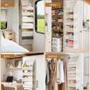 Criusia Over the Door Organizer, 6-Shelf Closet Hanging Storage with 13 Mesh Pockets, 55lbs Capacity Behind the Door Storage for Baby Nursery, Bathroom, Bedroom, and Dorm, Beige