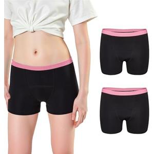 Lictin Period Underwear for Teens Girls, Absorbent Boy Shorts Period Panties Women