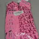 16 Pieces 7 Inch Breast Cancer Awareness Cheer Hair Bows Ponytail Holder Large Glitter Pink Ribbon Hair Bows Accessories Elastic Band Handmade for Teens Women