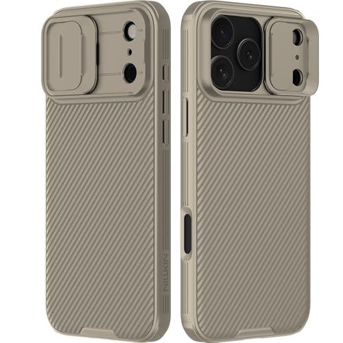 Nillkin Camshield Case for iPhone 17 Pro Max Case, [Built-in Dual Camera Cover][Slim Profile] [Military Grade Drop Protection] Shockproof Bumper Phone Case 6.9 inch 2025 Gold
