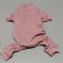 Dog Sweater Turtleneck Knitted Pet Clothes Solid Color Puppy Sweater Warm Dog Sweaters for Dogs (Pink & S/M)