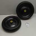 Cenipar 13" Flat-Free Tire and Wheel for 13"Garden Cart Tire Replacement with 5/8" Axle Borehole, 2.1" Offset Hub, 3.15" Wide Tires Used for Wheelbarrow Garden Cart and Trolleys, 2-Pack