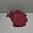 Dagacci Scrubs for Men Set - V-Neck Scrub Top and Cargo Pants - 8 Pockets Men Scrubs Set (Large, Burgundy)