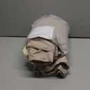 JIYUAN 100% Washed Cotton Duvet Cover Set Oversized King, 1 Duvet Cover 120"x98" (Comforter Not Included) and 2 Pillowcases,Linen Feel Bedding Set Comfy and Breathable, Heathered Tannish Linen Grey