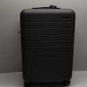 Away Medium Checked Luggage, Lightweight Hard Shell Suitcase with Spinner Wheels, Durable Rolling Luggage, TSA Lock, 26 Inch, Jet Black