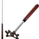 Sumind Retractable Pool Bridge Stick - Billiards Accessories Cue Bridge with Removable Head and Wooden Handle, Ideal for Pool Table Missing Pieces