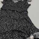 YOBECHO Women's Summer Sexy Sweetheart Collar Printed Ruffle Mini Dress, Size M