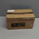 BHning Retro Style Flip Clock,Auto Page Turning Transparent Cover Digital Flip Desk Clock. Classic Mechanical Battery Operated Digital Display,Home and Office Decorations(No Battery Included) (Black)