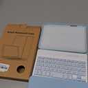 Keyboard Case for iPad mini 7th Generation (A17 Pro) 2024 / 6th Gen 2021 8.3 Inch [Magnetic Detachable Wireless Keyboard][Support 3 System] Flip Stand Case with Pencil Holder, Light Blue