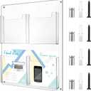 Yousoontic 4 Pocket Pamphlet Holder Wall Mount Acrylic Brochure Holder Plastic Trifold Multi Slot Flyer Rack Clear Literature Rack Magazine Literature Display Wall Hanging Organizer for Office