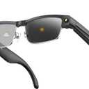 Smart Camera Glasses, Smart Glasses with Camera and Bluetooth 8MP HD Video Recording Anti-Shake 32G Support Chart GPT,WiFi,AI Voice Assistant,Translate,Music (Silver Frame)