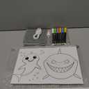 Portable LED Note Board with Colors, Rechargeable 16-inch 7 Light Effects Doodle Glow Memo Message Dry Erase Drawing Lumi Board with Stand for Gift/Classroom/Office/Kids, 5 Markers & Sketchbook