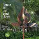 Wind Spinners Outdoor - Large Tulip Metal Bronze Color Wind Sculptures & Spinner, Kinetic Gift Ideal Windmill Decor for Garden and Yard (75 inch Height)