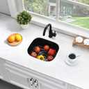 15 Inch Undermount Black Bar Sink-Bokaiya 15x12 Small Wet Bar Prep Sink Black Stainless Steel Undermount Sink 16 Gauge Single Bowl Small Corner Sink with Dish Grid