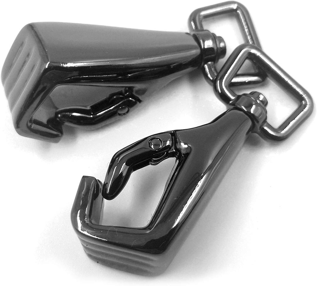 YIXI-SBest 4 Pcs Zinc Alloy Fist Shape Swivel Buckles Trigger Spring Keyring Buckle, Clasps Hooks Keychain Ring Buckles Shinning Swivel Snap Fashion Clips (14.5mm, Gunmetal)