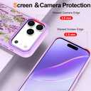 Magnetic for iPhone 17 Pro Case (2025), [Military Grade Drop Protection] [Compatible with MagSafe] Shockproof Slim Translucent Matte Anti-Slip Women Girls Men Phone Cover, Light Purple