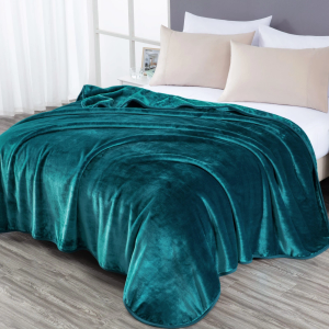 Monbix 100% Polyester Fiber 90"x 90" Blanket/Comforter Teal