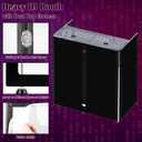 Portable DJ Facade Booth, Foldable DJ Table Stand, 40x20x45 " Tabletop, DJ Facade Station for DJ Controller, Mixer & LaptopEvents&Parties Includes Carry Bag & Black and White Lighting Scrims
